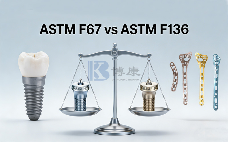 ASTM F67 vs ASTM F136: En omfattende guide til medicinske titanmaterialer